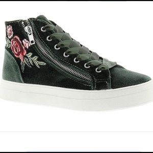 Bebe Valora Velvet High-Top Sneakers 8